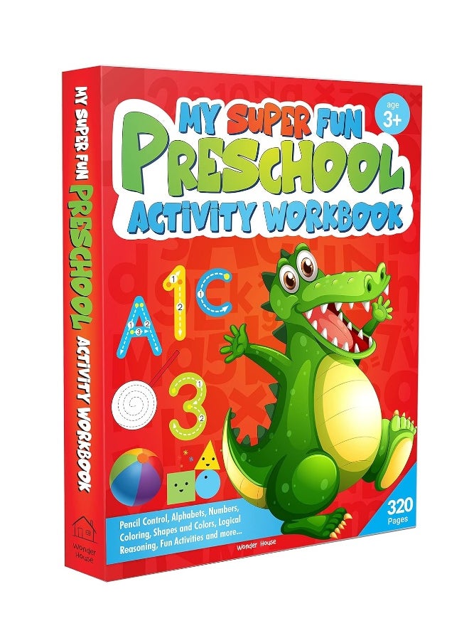 null - My Super Fun Preshool Activity Workbook for Children : Pattern Writing, Colors, Shapes, Numbers 1-10, Early Math, Alphabet, Brain Booster Activities, Following Directions and Interactive Activities - Image 1