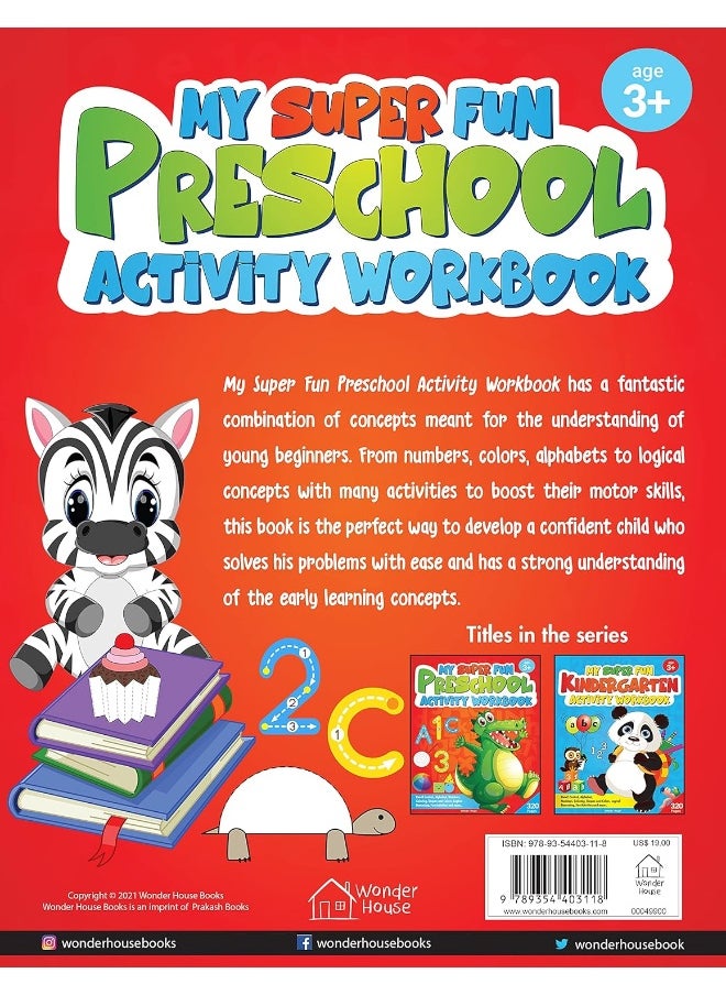 null - My Super Fun Preshool Activity Workbook for Children : Pattern Writing, Colors, Shapes, Numbers 1-10, Early Math, Alphabet, Brain Booster Activities, Following Directions and Interactive Activities - Image 1