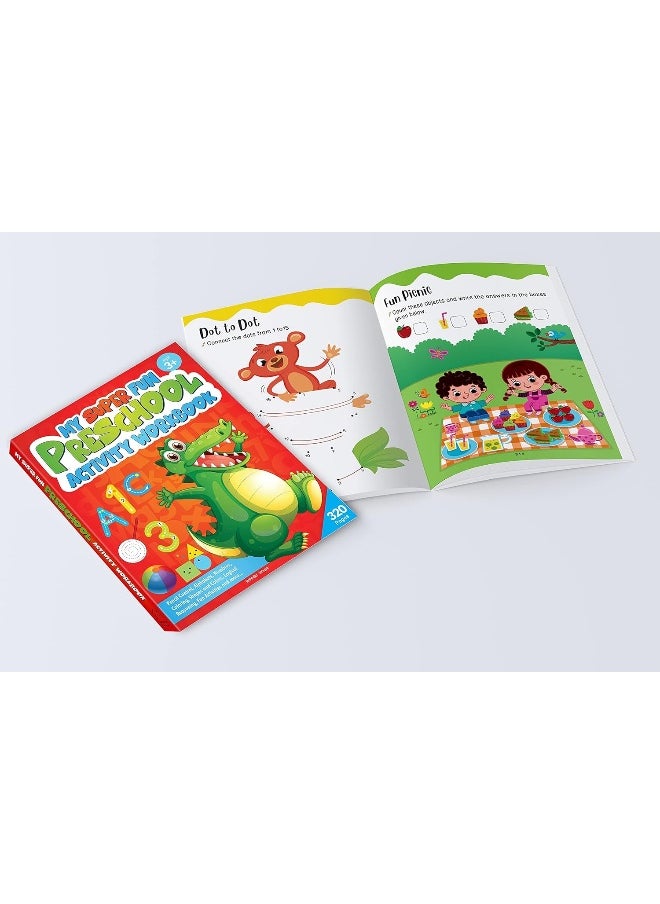 null - My Super Fun Preshool Activity Workbook for Children : Pattern Writing, Colors, Shapes, Numbers 1-10, Early Math, Alphabet, Brain Booster Activities, Following Directions and Interactive Activities - Image 1