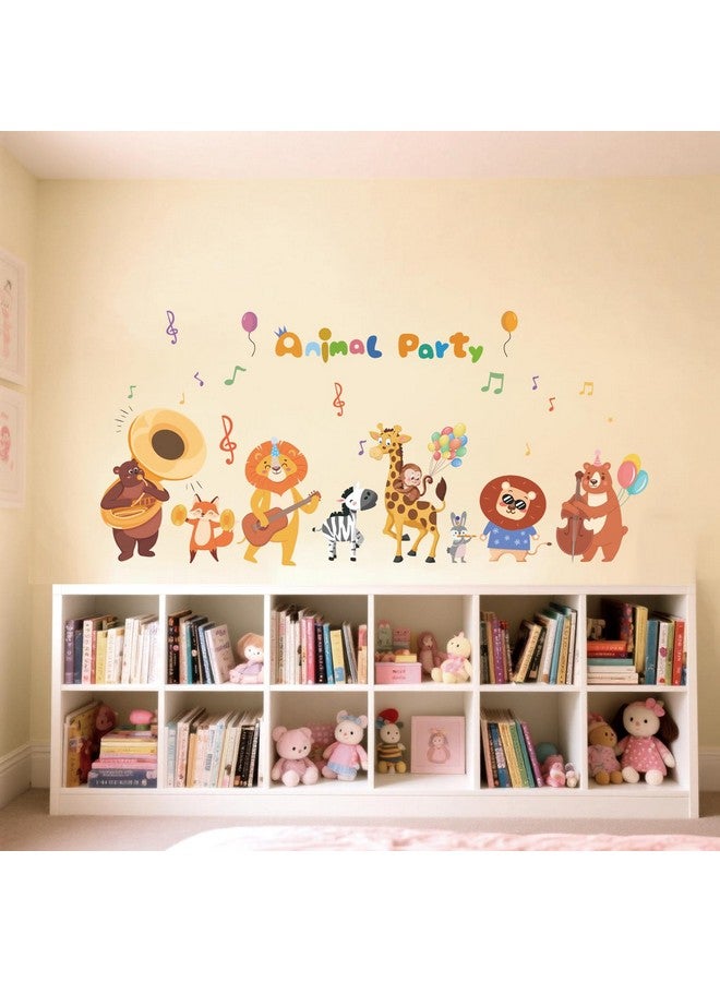 LOMILY Kids Playroom Animals Wall Decals Large,Color Nursery Daycare Wall Stickers,Cute Wall Corner Decor for Preschool,Door,Window,Toddler,Boys,Girls,Bedroom. - Image 2
