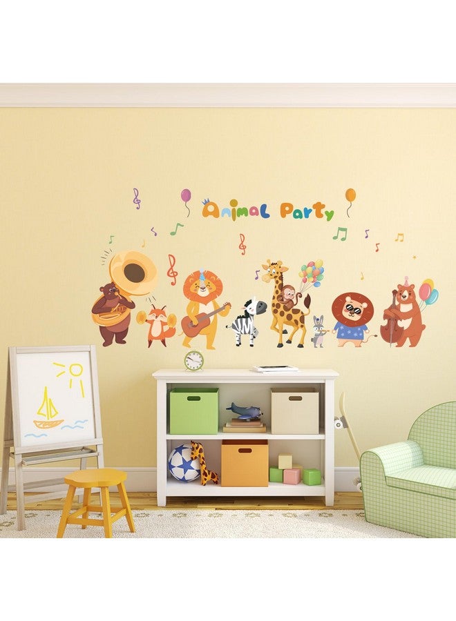 LOMILY Kids Playroom Animals Wall Decals Large,Color Nursery Daycare Wall Stickers,Cute Wall Corner Decor for Preschool,Door,Window,Toddler,Boys,Girls,Bedroom. - Image 1