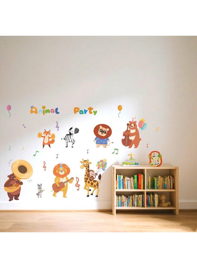 LOMILY Kids Playroom Animals Wall Decals Large,Color Nursery Daycare Wall Stickers,Cute Wall Corner Decor for Preschool,Door,Window,Toddler,Boys,Girls,Bedroom. - Image 5