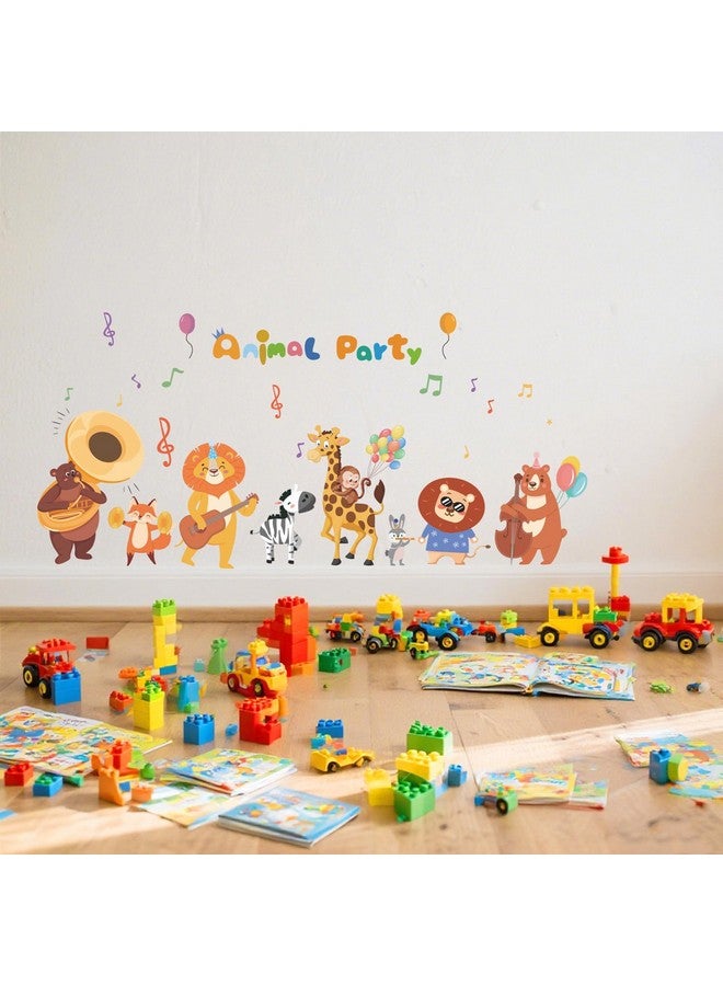 LOMILY Kids Playroom Animals Wall Decals Large,Color Nursery Daycare Wall Stickers,Cute Wall Corner Decor for Preschool,Door,Window,Toddler,Boys,Girls,Bedroom. - Image 3