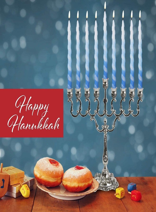 Ner Mitzvah Hanukkah Candles, Blue and White Spiral Dripless Chanukah Candle, Premium Quality Wax, 45 Candles for All 8 Nights - Image 5