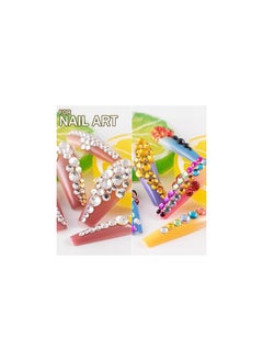 ORiTi Two Packs of Flatback Rhinestones 4520 Pcs Colorful Nail Art Rhinestones Flatback Crystal Colorful+Transparent White Rhinestone with Picker Pencil and Tweezer For Nail Art and Decoration  - Image 4