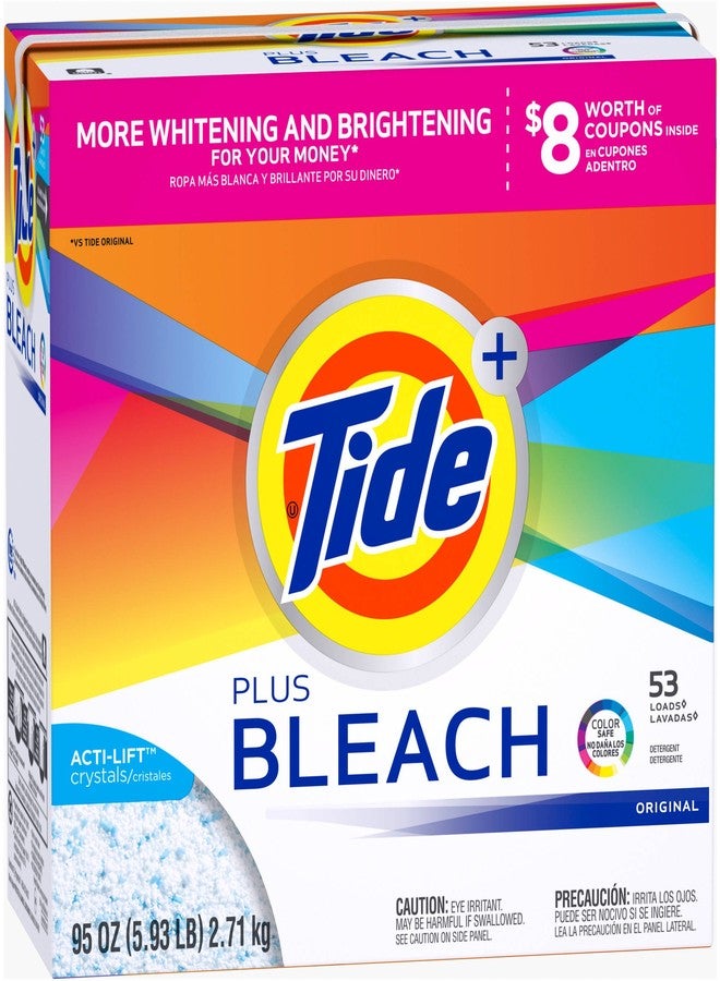 Tide Ultra Plus Bleach Original Scent Powder Laundry Detergent, 53 Loads, 95 oz - Image 1