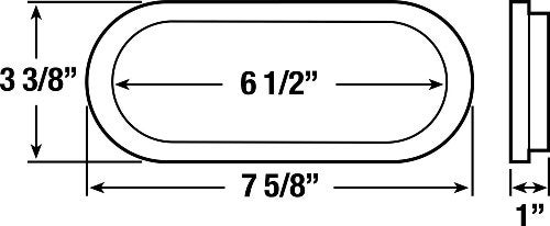 Perterson Peterson Manufacturing 421-18 6.5" LED (S/T/T Light Grommet Oval Pvc), 1 Pack, Black - Image 2
