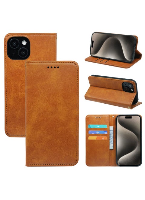 For Sharp Sharp Aquos R9 Pro/SH-54E Calfskin Strong Magnetic Card Flip Phone Leather Case-Color:Yellow-Applicable Models:Aquos Sense 7 Plus