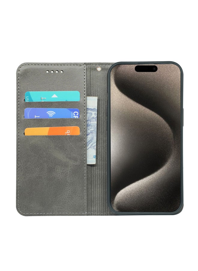 Generic - For Sharp Sharp Aquos R9 Pro/SH-54E Calfskin Strong Magnetic Card Flip Phone Leather Case-Color:Yellow-Applicable Models:Aquos Sense 7 Plus - Image 1