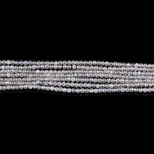 Zotoone Flash Labradorite Beads, 2 Stands Natural Stone Beads Faceted Loose Gemstone Bead for DIY Jewelry Making Necklace Length 15" Size 2mm - Image 5