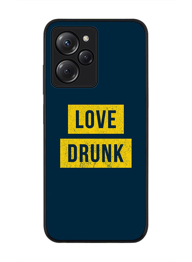 Stylizedd Rugged Black edge case for Poco X5 Pro Slim fit Soft Case Flexible Rubber Edges Anti Drop TPU Gel Thin Cover - LoveDrunk - Image 1
