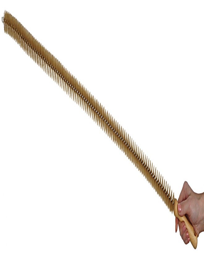 Konex 45 Inch (115cm) Premium Flexible Medium-Stiff Natural Bristle Radiator, Coil and Vent Brush with Wood Handle - Image 5