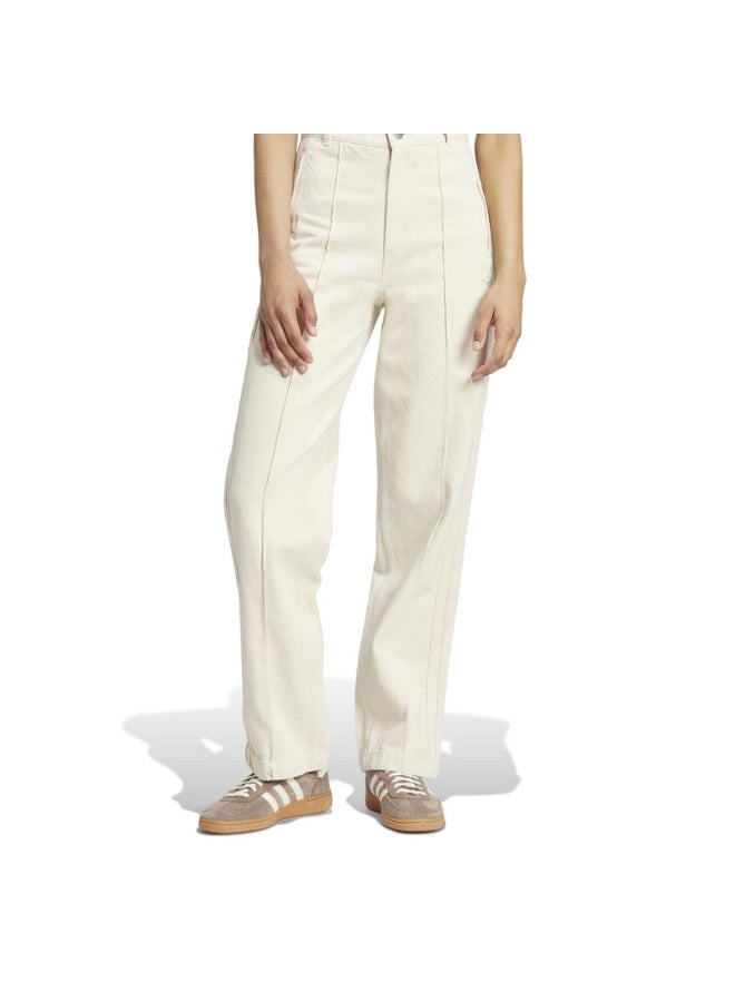 Adidas adidas P ESS DENIM ST White Originals Women PANTS  - Image 4