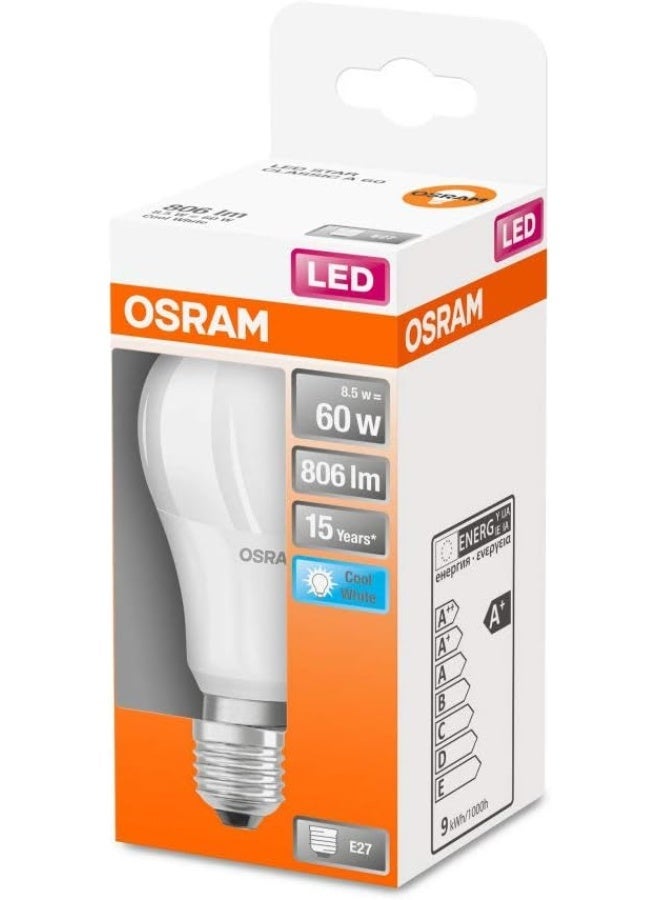 OSRAM مصباح أوسرام LED | E27 | أبيض دافئ | 2700 كيلفن | 8.50 واط | بديل لـ 60 واط | مصقول - Image 2