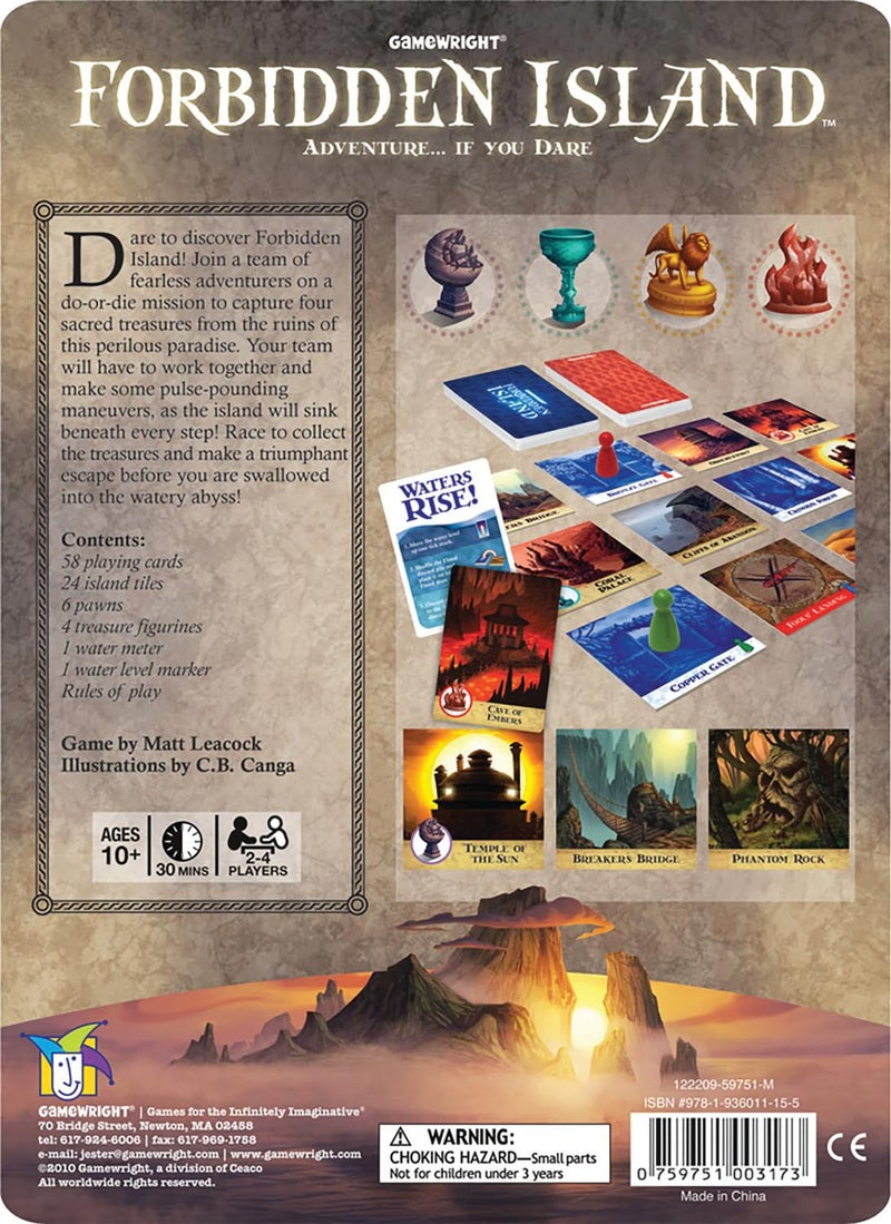 Gamewright Forbidden Island – The Cooperative Strategy Survival Island Board Game,2-4 players - Image 3