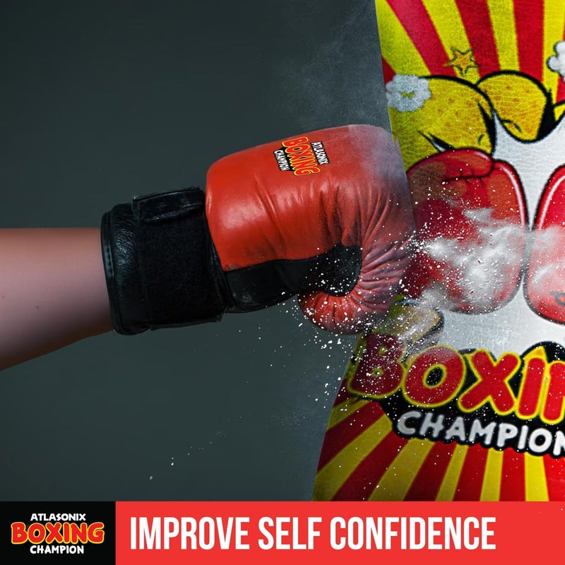 Atlasonix Punching Bag for Kids 8-12 - Punching Bag for Kids, | Blow Up Boxing Bag, Fun Punch, Toy & Gifts for Boys and Girls, Fun Active Game Birthday Gift - Image 3