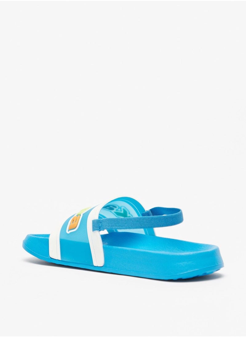 Kappa - Boys Logo Detail Slip On Slide Slippers with Elastic Strap - Image 1