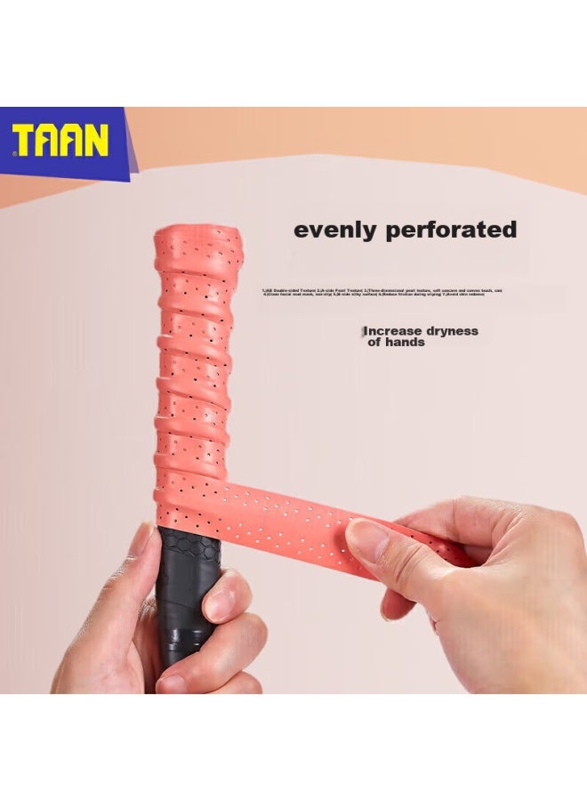 Taan Badminton Racket Grip Tape, Sweat-absorbing, Pu Comfortable Shock-absorbing Non-slip Grip Tape, 3-pack Twq3c - Image 5