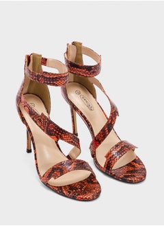 Ginger Snake Print High Heel Sandal  - Image 4