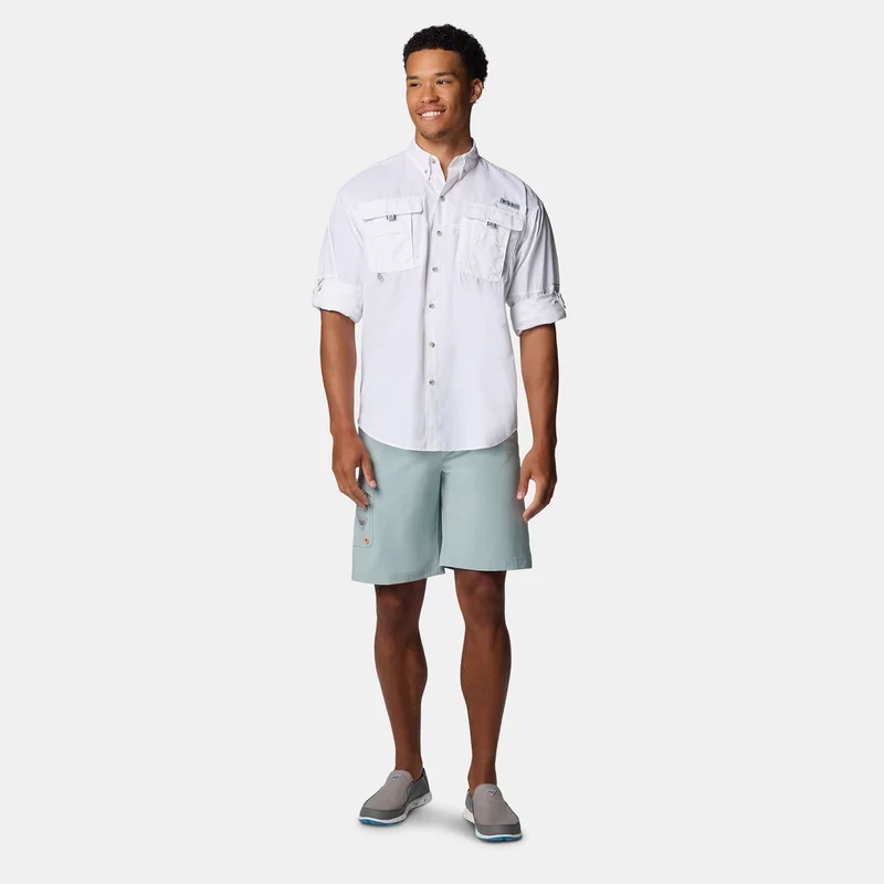 Columbia White Men's Bahama™ II Long Sleeve Shirt for Men | Best Price UAE