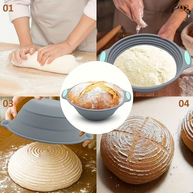 Oval Bread Proofing Basket Silicone Dough Fermentation Basin Baking Tool - Image 2