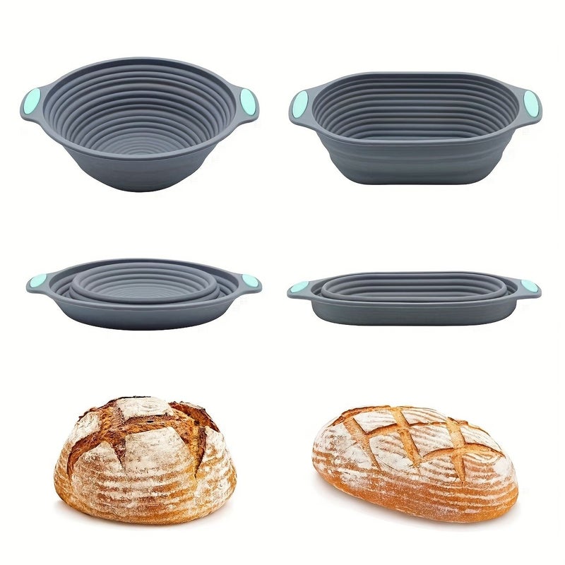 Oval Bread Proofing Basket Silicone Dough Fermentation Basin Baking Tool - Image 5