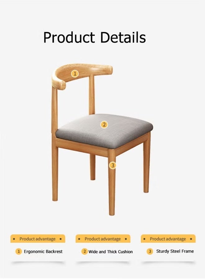 Generic Kitchen Chairs Dining Chair Modern Dining Chair Multifunctional Kitchen Chairs Curved Backrest Dining Chair For Office, Kitchen, Dining, Bedroom, Living Room Side Chair  - Image 2