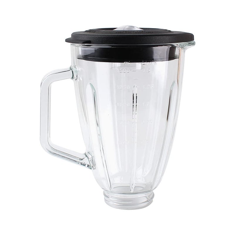 Veterger Replacement parts Glass Jar with lid Compatible with Hamilton Beach Blenders 6cups