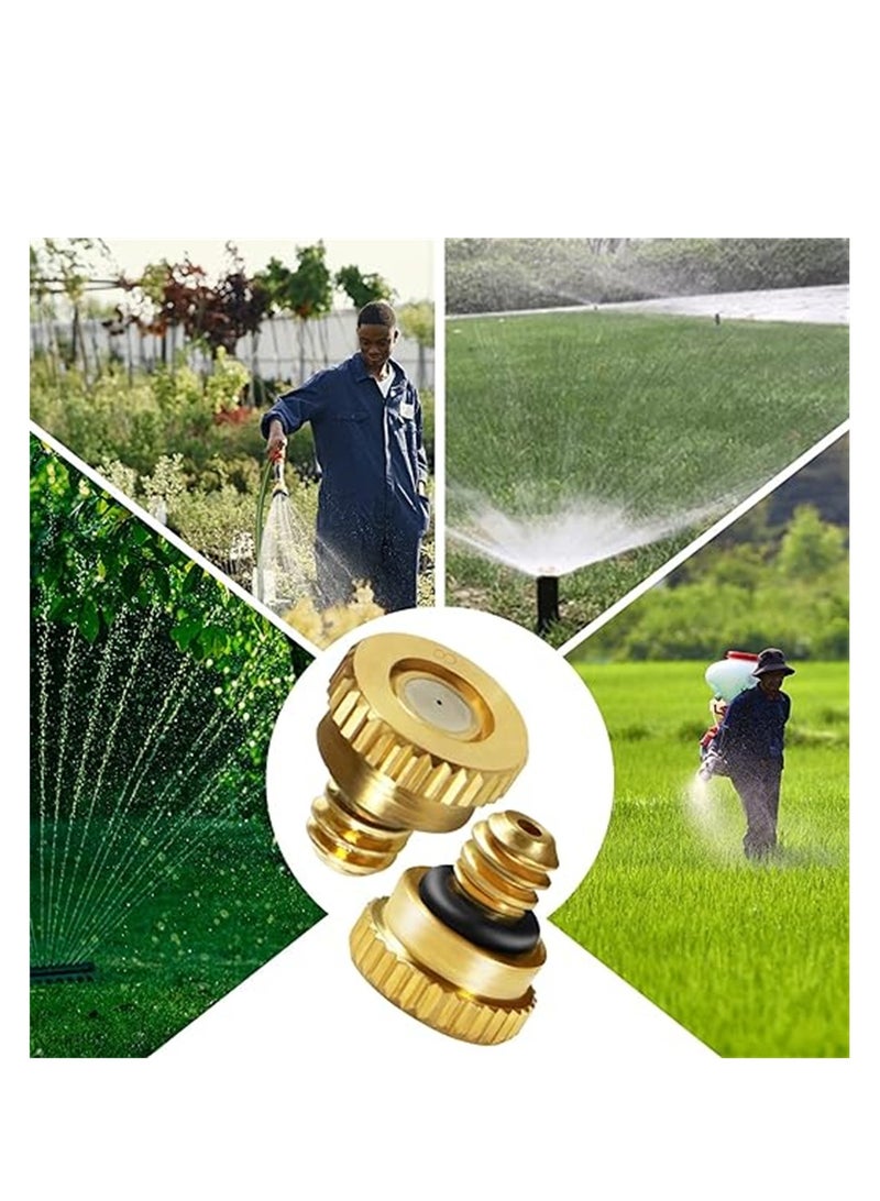 SYOSI Brass Misting Nozzles, for Outdoor Cooling System, Landscaping, Greenhouse Irrigation, Air Humidification, Anti-Drip Fogging Spray Head, 0.8 mm, 30 Pcs - Image 5