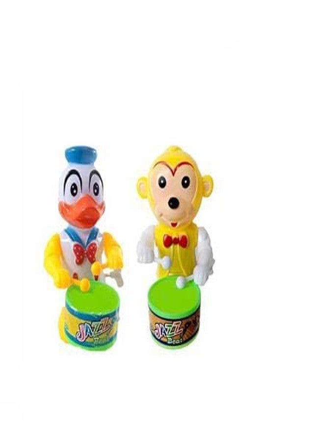 SHANVI Key Operated Drummer Toy for Kids, Little Kids. Drum Toy for Little Kids. Best Birthday Gift, Birthday Return Gift. (Multi-Colour) (Druck-MON-1) - Image 1