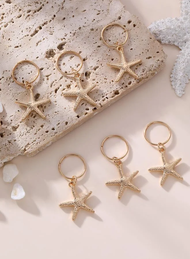 تايك تو Set of 6 - Starfish Hair Charms