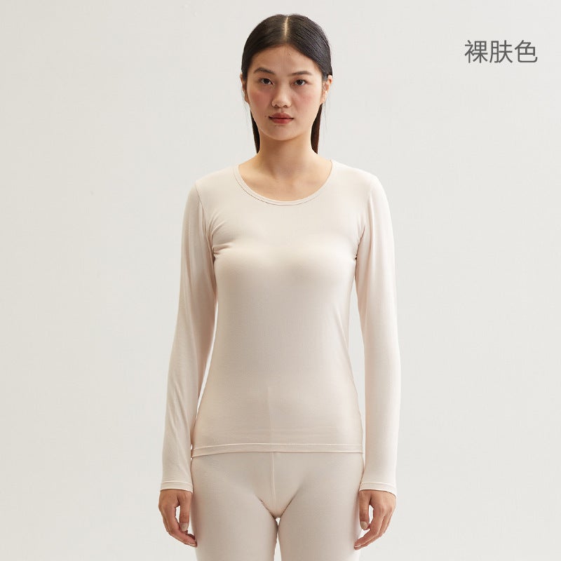 Pure Cotton Thermal Underwear Women'S Autumn Clothes And Pants Men'S Round Neck Cotton Sweater Thin Thermal Clothing Anti-Pilling Class A Cotton - Image 1