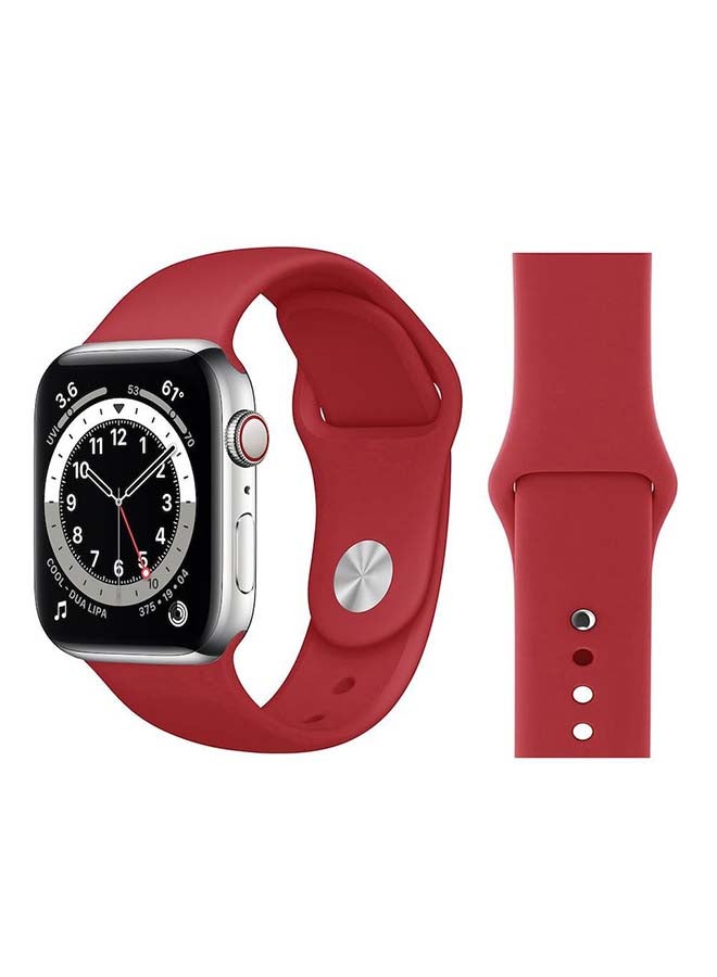 Perfii Replacement Band For Apple Watch Series 6/SE/5/4/3/2/1 Rose Red