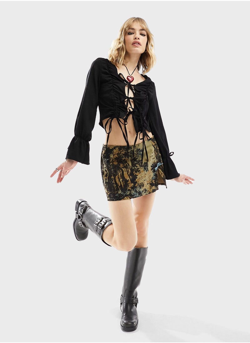 Reclaimed Vintage - Drawstring Detail Shirt - Image 1