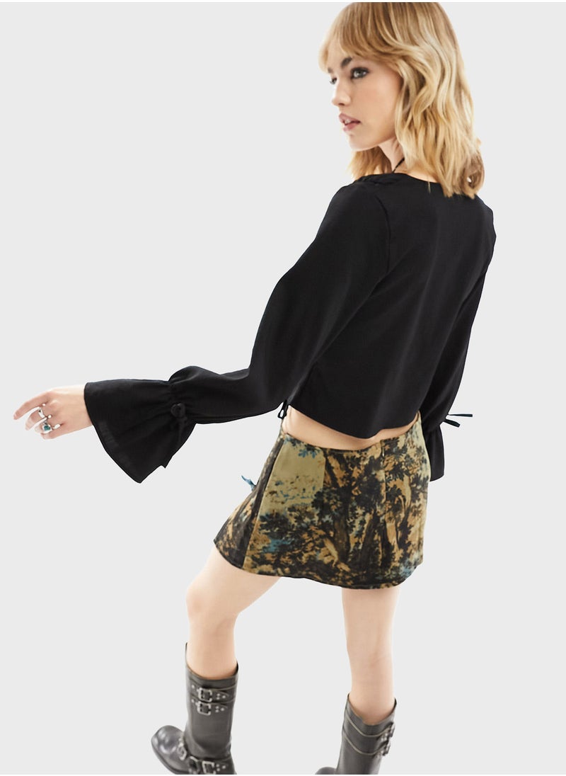 Reclaimed Vintage - Drawstring Detail Shirt - Image 1