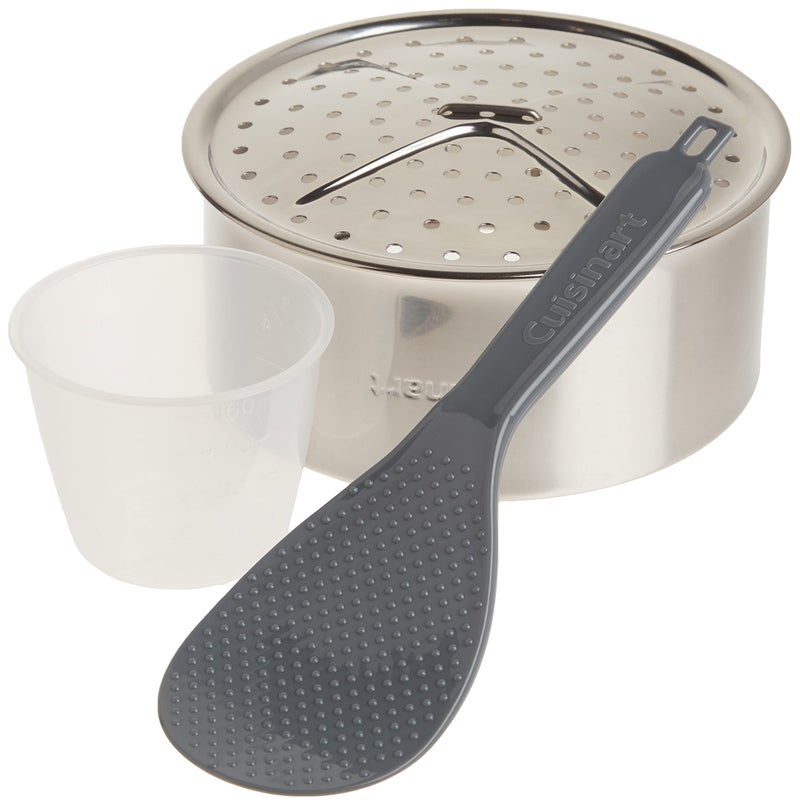 Cuisinart طباخ الأرز كوزينارت CRC-400P1 سعة 4 أكواب، هيكل خارجي من الفولاذ المقاوم للصدأ - Image 3