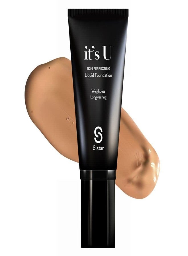 Sistar it's U Skin Perfecting Liquid Foundation Medium Coverage Buildable Weightless Longwearing Blendable 35 g / 1.23 oz. (Golden Beige) - Image 1