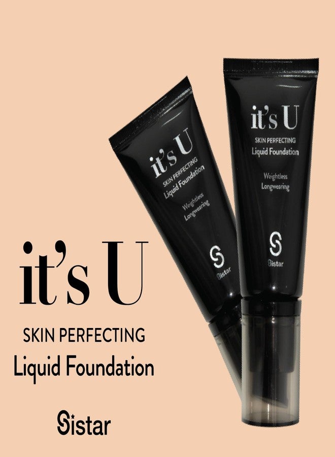 Sistar it's U Skin Perfecting Liquid Foundation Medium Coverage Buildable Weightless Longwearing Blendable 35 g / 1.23 oz. (Golden Beige) - Image 3
