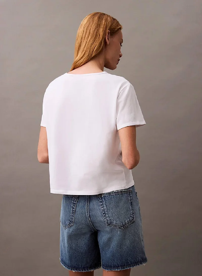 Calvin Klein Jeans  Slim Script Logo T-shirt for Women | Best Price UAE