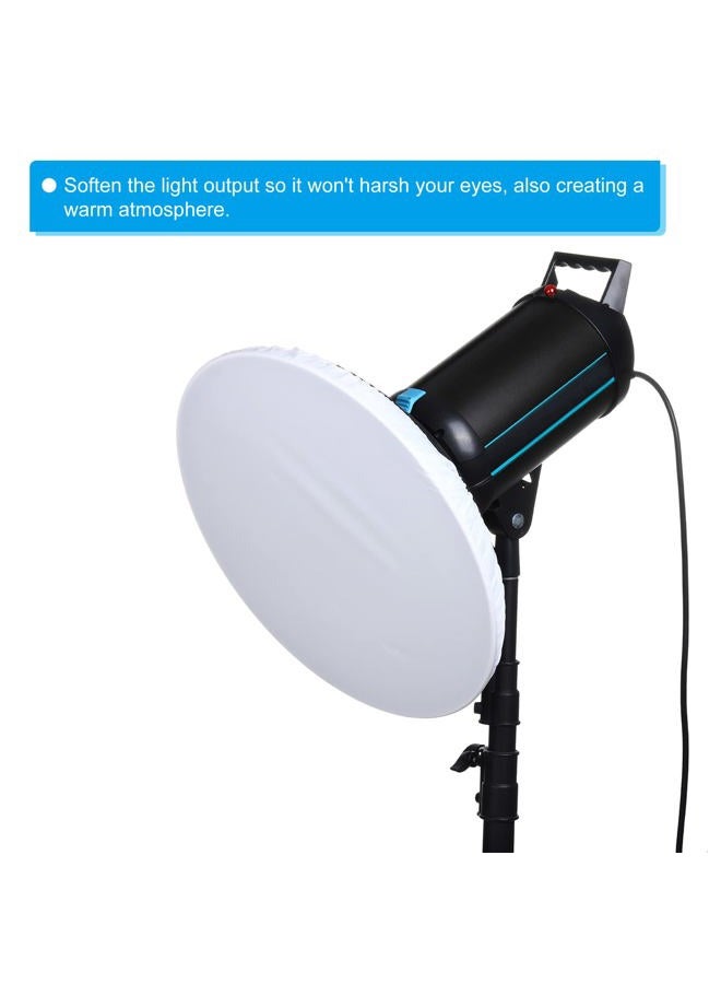 PATIKIL 17" 42cm Soft Diffuser Lamp Cover, Cloth Diffuser Strobe Reflector Lamp Sock for Flash Light Dish Photography Studio, White - Image 5