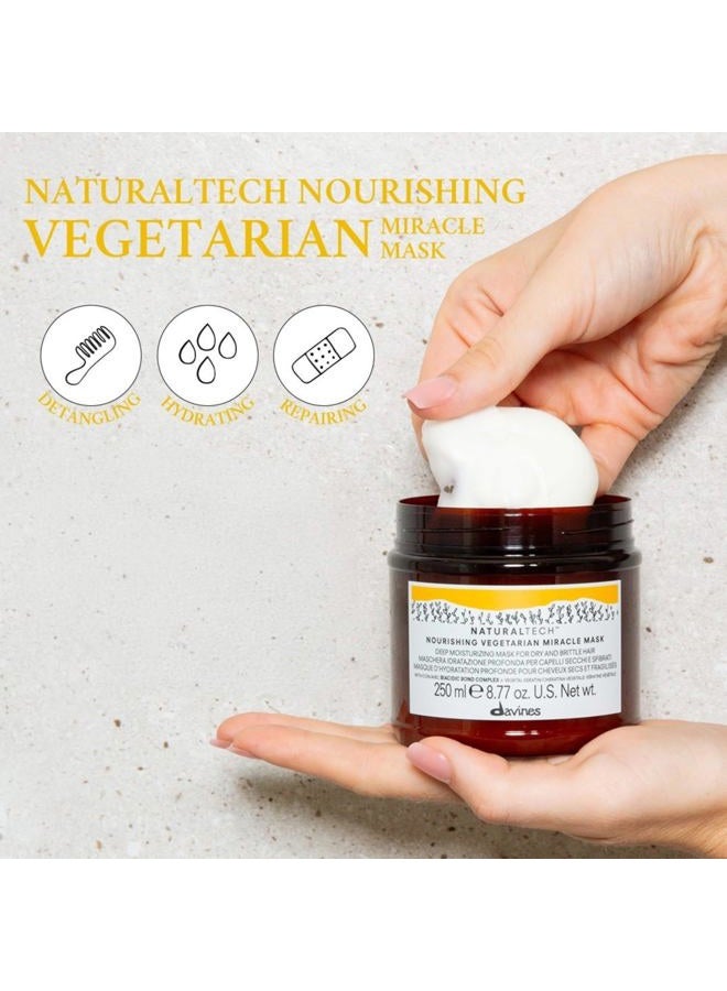 Davines Naturaltech NOURISHING Vegetarian Miracle Mask, Deep Moisturizing For Dry And Brittle Hair, 8.77 Fl. Oz. - Image 3