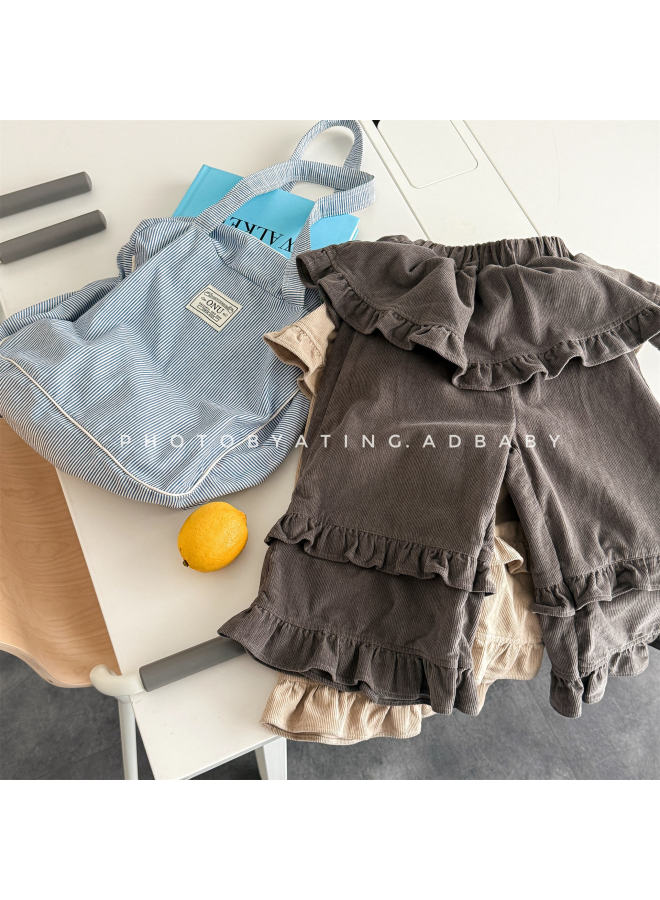 Sweetheart Autumn Huzhou Zhili Children's Clothing New Children's Korean Edition Pants Girls' Autumn Wide Leg Pants Pants - Image 5