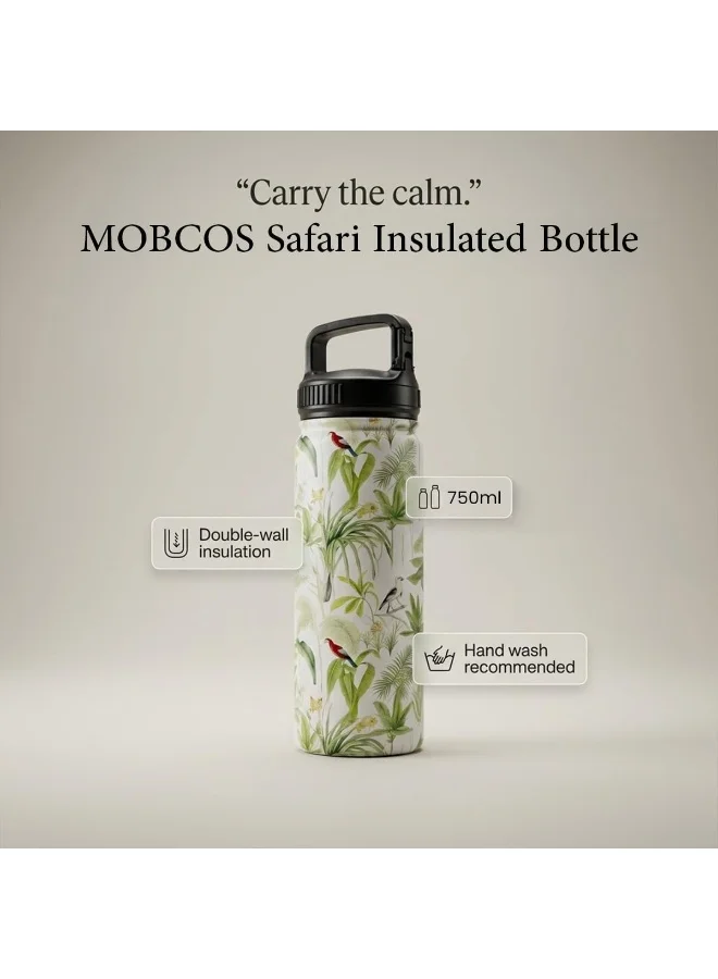 Mobcos  Mobcos Tropical Paradise Stainless Steel Water Bottle – Double Wall Vacuum Insulated, Leakproof, Reusable Travel Flask With Carry Handle For Hot & Cold Beverages  | Best Price UAE