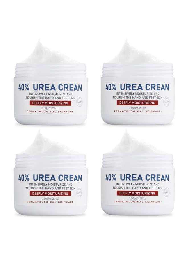 OUKEYA Urea Cream 40 Percent,Foot & Hand Cream for Dry Cracked,Urea Lotion for Feet Maximum Strength(4 Packs) - Image 1