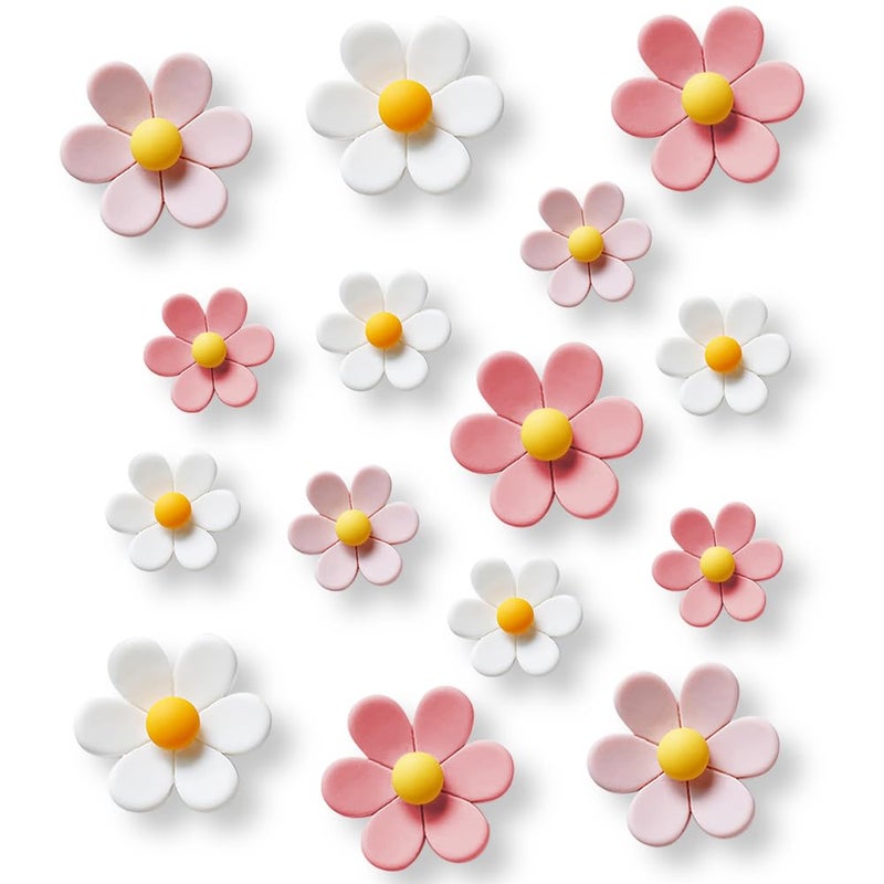 18 pcs Cute Flower Magnet Girl Pink Magnet for Fridge and Locker Whiteboard and Decoration18 pcs FlowerPink