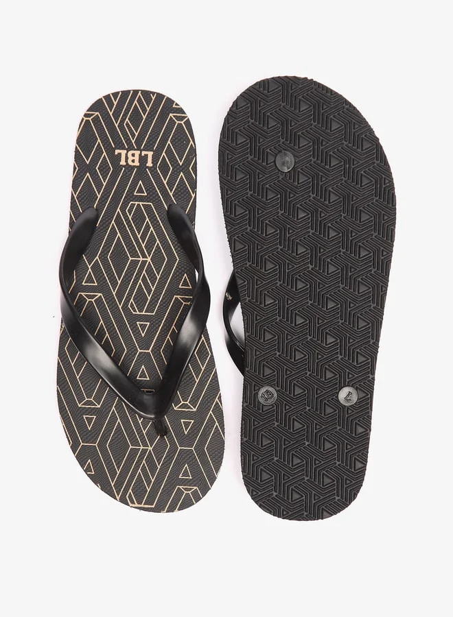 LBL by Shoexpress Men's Geometric Print Flip Flops