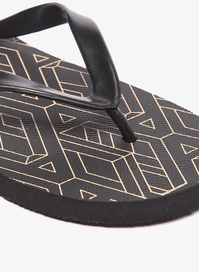 LBL by Shoexpress Men's Geometric Print Flip Flops