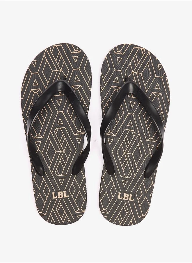 LBL by Shoexpress Men's Geometric Print Flip Flops