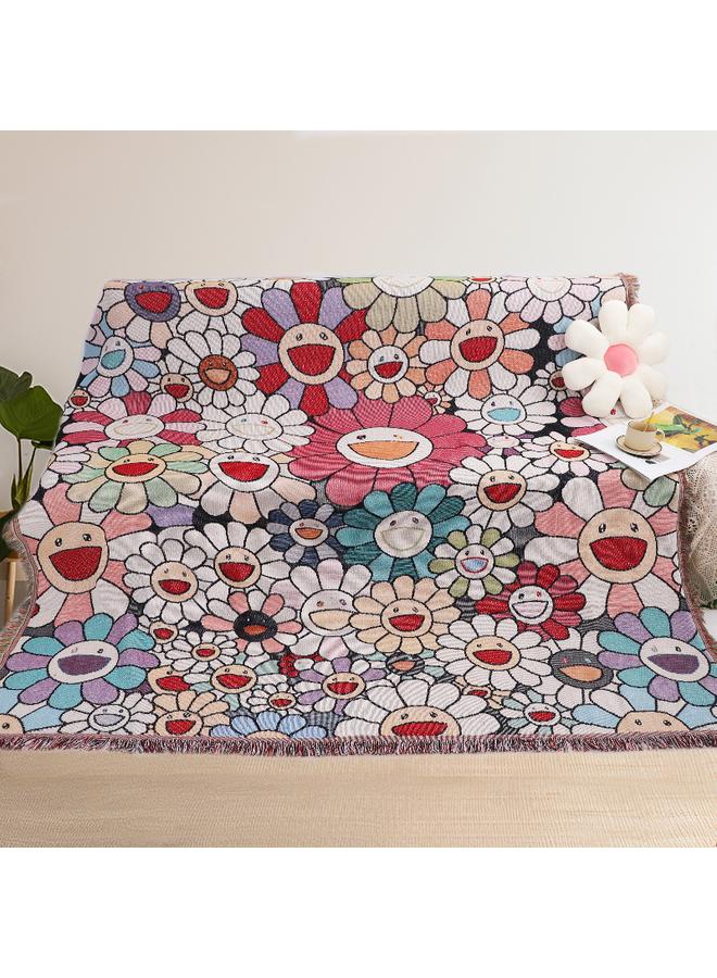 Bluejw Picnic Blanket Ethnic Style Camping Multi-functional Thread Blanket Customizable Sofa Blanket Sofa Towel Cover Blanket Camping Mat Picnic Mat - Image 1