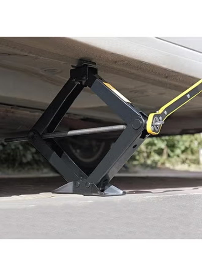 Original 1-Ton Car Scissor Jack Kit – Effort-Saving Ratchet Handle, Universal Emergency Lift Tool for Cars, SUVs, and MPVs - Image 2